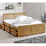 Strictly Beds And Bunks Limited Double Pine Bed With Four Storage