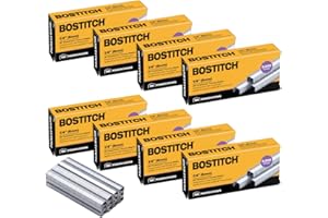 Bostitch Office B8 PowerCrown STCRP21151/4-8 Lot de 40 000 agrafes Argenté 0,6 cm