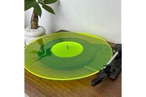 TEZUYOK Acrylic Turntable Mat, Green Turntable Mat Anti-Static for LP Vinyl Record,Premium Turntable Slipmat to Reduce Noise and Improve Sound Quality