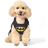 DC Comics for Pets Batman Dog Costume, Small | Officially licensed Halloween pet costume, black hooded design, for dogs, comfortable wear, festive fun