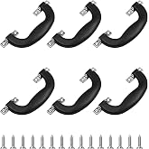 Runseaway 6Pcs 150mm Long Black Plastic Luggage Trunk Side Carrying Handles, Suitcase Replacement Pull Handles with Mounting Screws