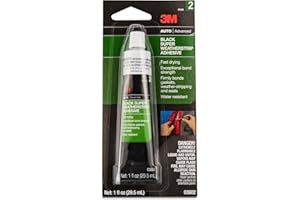3M Black Super Weatherstrip and Gasket Adhesive 03602, 1 fl oz Tube (Pack of 1) – High-Strength Waterproof Glue for Rubber Seals, Gaskets, Weather Stripping, Automotive Doors, Windows and Trunks