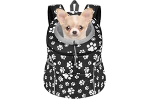 YESLAU Dog Backpack Carrier Pet Carrier for Small Medium Dogs Travel Bag Front Pack Breathable Adjustable with Safety Reflective Strips for Hiking Outdoor Cats