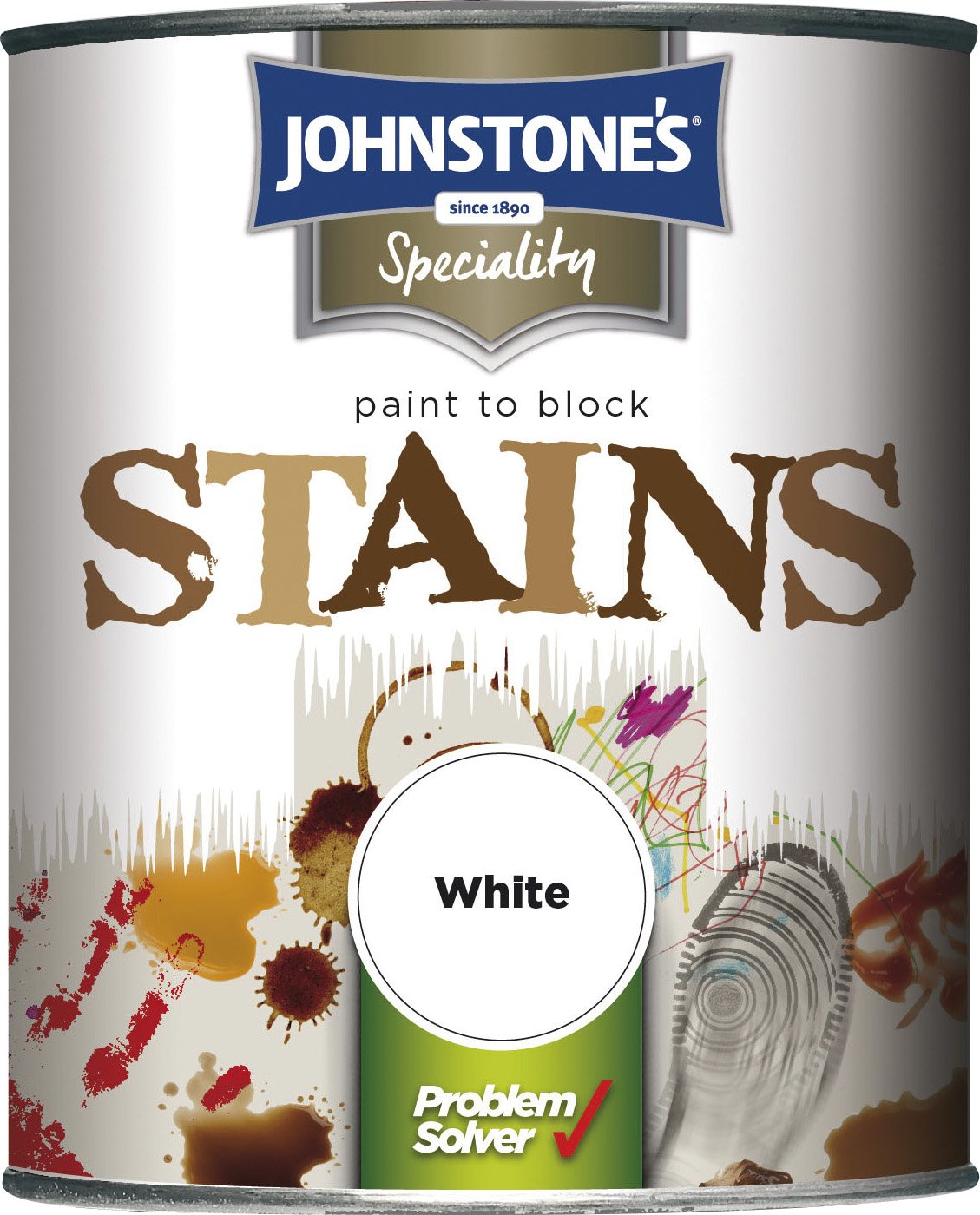 Johnstone's 307957 Paint to Block Stains White, 750ml Amazon.co.uk