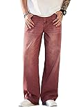DFGIGT Mens Wide Leg Baggy Jeans Y2k Casual Fashion