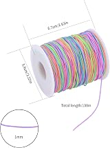 Xiaomoyu Elastic Cord Rainbow Beading Cord 1mm 100m for Jewelry Crafts view 2