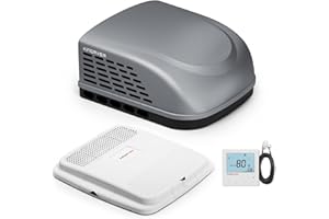 RV Air Conditioner 15K 110-120V, KINGRVER Non-Ducted Rooftop AC Unit for RV, Only Cooling, Quiet AC, Easy Install, Grey