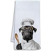 Shrago Funny Cane Corso Dog Kitchen Towels, Cane Corso Gifts for Women Dish Tea Towels for Kitchen, Dog Lovers Mom Dad Owner Gifts Decorative Hand Towels, 16x24 Inch