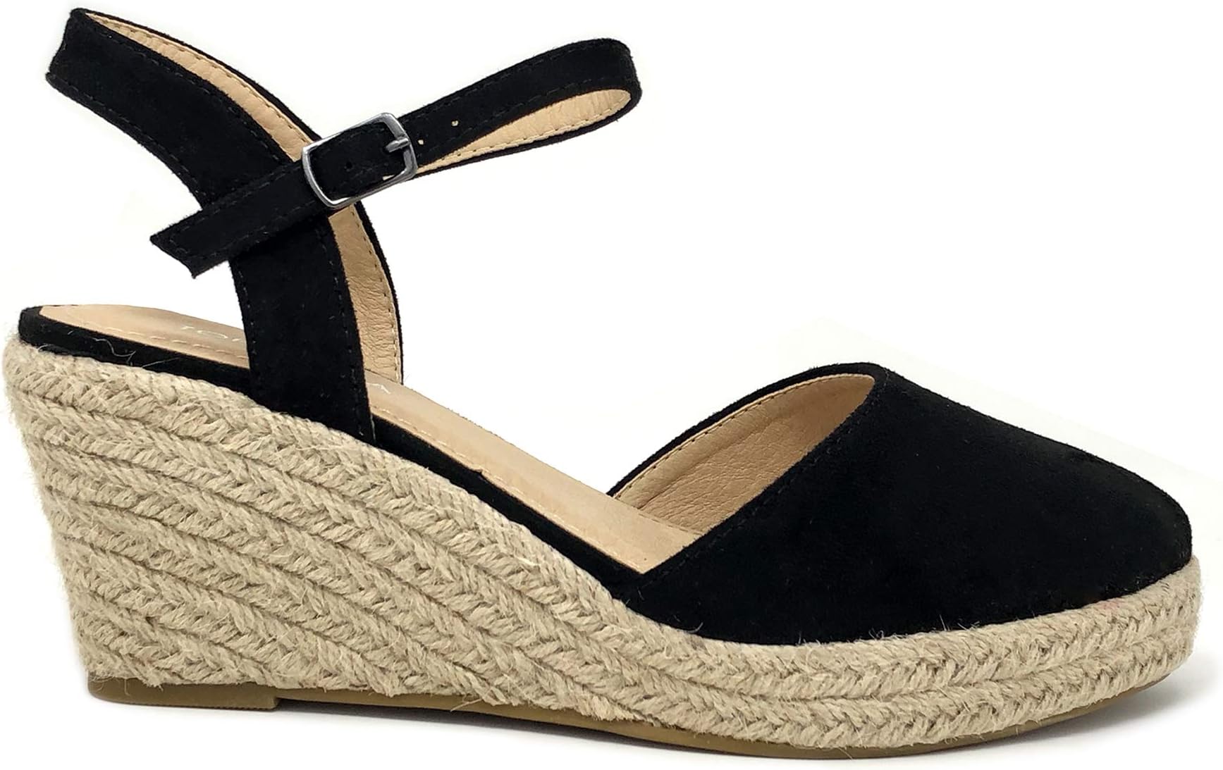 Wishing-5 Women's Closed Toe Buckle Strap Espedrilles Sandals