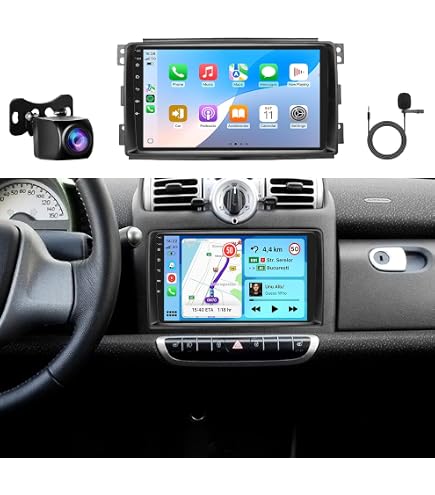 Autoradio Android 9" Per Smart Fortwo 2005-2010 - Con Carplay Wireless, GPS, Bluetooth E Telecamera Retromarcia