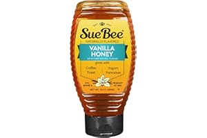 Sue Bee Naturally Flavored Vanilla Honey For Coffee and Pancakes, Salads, Made in USA, 16 oz