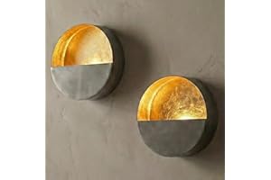 NativeSkins Eclipse Metal Wall Candle Sconces Set of Two Wall Candle Holders - Set of 2 Handcrafted Decorative Tea Light Sconce for Living Room Decor Gold Tea Holder