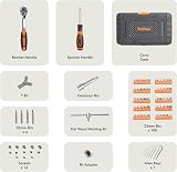 VonHaus 130-Piece Socket Set 1/4" Drive Ratchet Kit with Case view 6