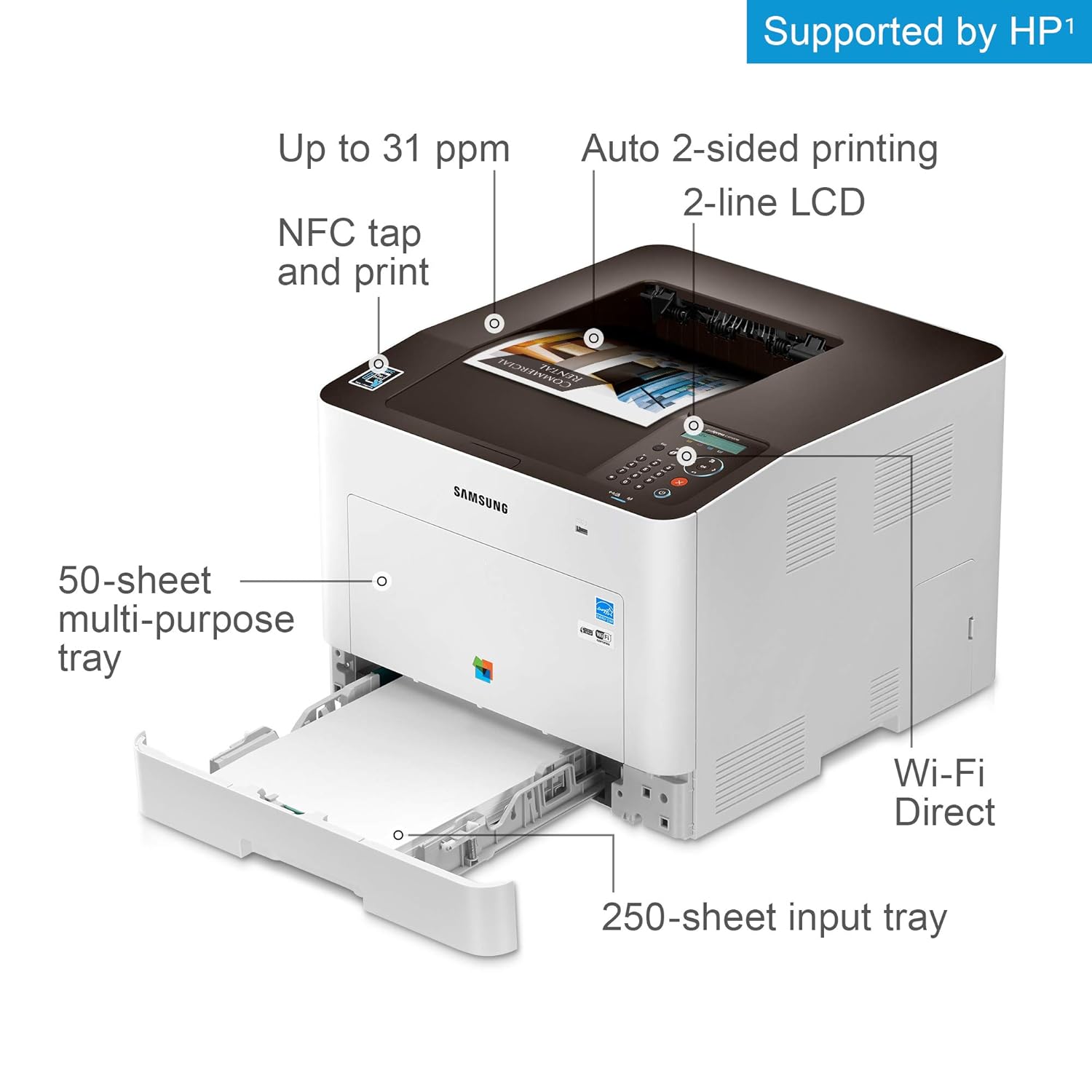 Amazon.com: Samsung ProXpress C3010DW Wireless Color Laser Printer with  Mobile Connectivity, Duplex Printing, Print Security & Management Tools, ...