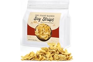 EGCINA Dried Soy Strips, Soybeans Strips & Soy Chunks – 1.12 lb (510 g) Plant-Based Vegan Protein Ingredient for Hot Pot, Stir-Fry, Stew, Soup & Asian Cooking