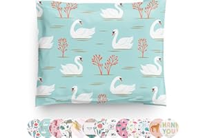 A LA MODE MAILERS TOPPED WITH STYLE. 10x13 Poly Mailers 100 Pack | Swan | Reusable Shipping Supplies Envelopes | Plastic Small Business Clothing Packaging Mailing Bags | Sticky Self Seal Cute Animal Bird Pink