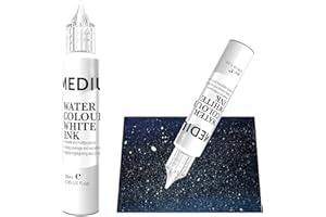 PHOENIX White Ink Pen for Watercolor - 28ml / 0.95 fl oz. White Gouache - Water Color Medium for Drawing, Calligraphy, Highlights & Illustration Watercolors Painting Supply