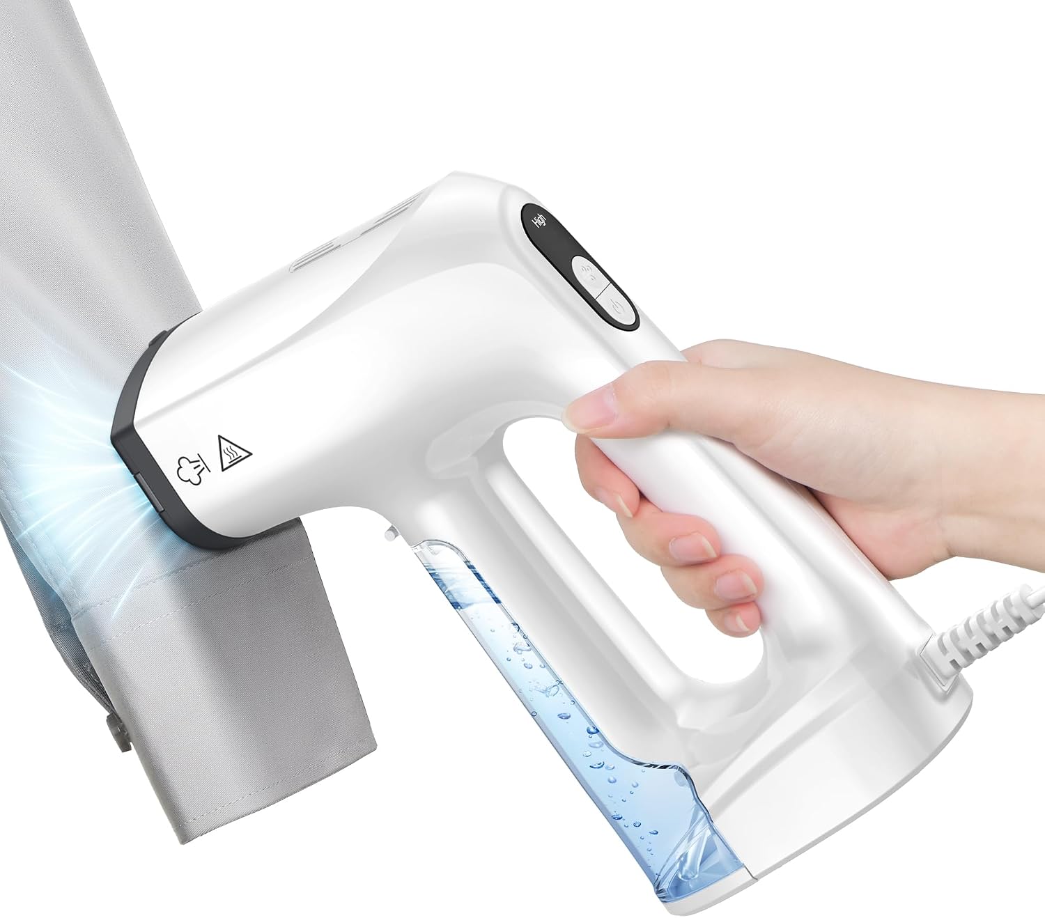 LyriFine Vacuum Steamer for Clothes, 3500Pa Suction Clothes Steamer Handheld, 2-in-1 Steamer&Iron Garment Steamer, 3 Modes& 360° Leak-proof Technology Fabric Steamer for Wrinkle Removal (for 110-120V)
