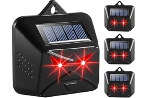 ZLIEATMP 4 Pack Solar Nocturnal Animal Repellent Outdoor Predator Eyes Coyote Deterrent Skunk Repellent for Yard with Predator Lights for Deer Fox Raccoon Animal Repeller Device for Chicken Coop Farm Garden