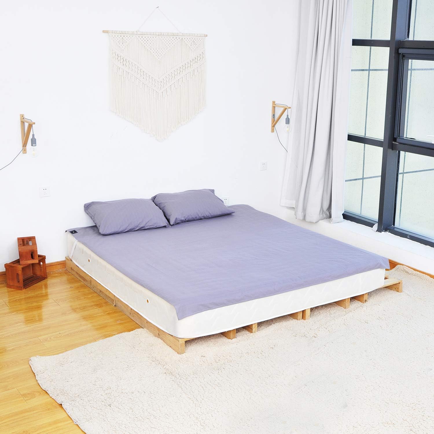 CONDUCTIVE Brand Grounding Flat Bed Sheet with Grounded Connection Cable (52 x 27 inch, Grey Color) User for Wellness Benefits Sleep EMF Protection: Home & Kitchen