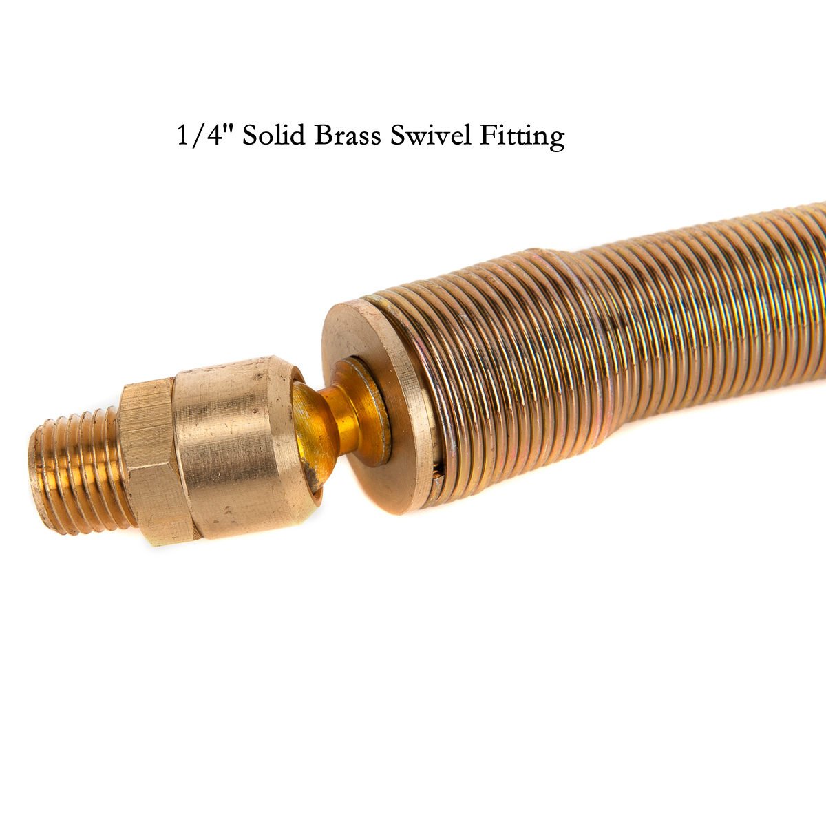 MNPT Brass Ends Red Air Hose 300PSI Rubber 3/8 in.x 50 ft With 1/4 in