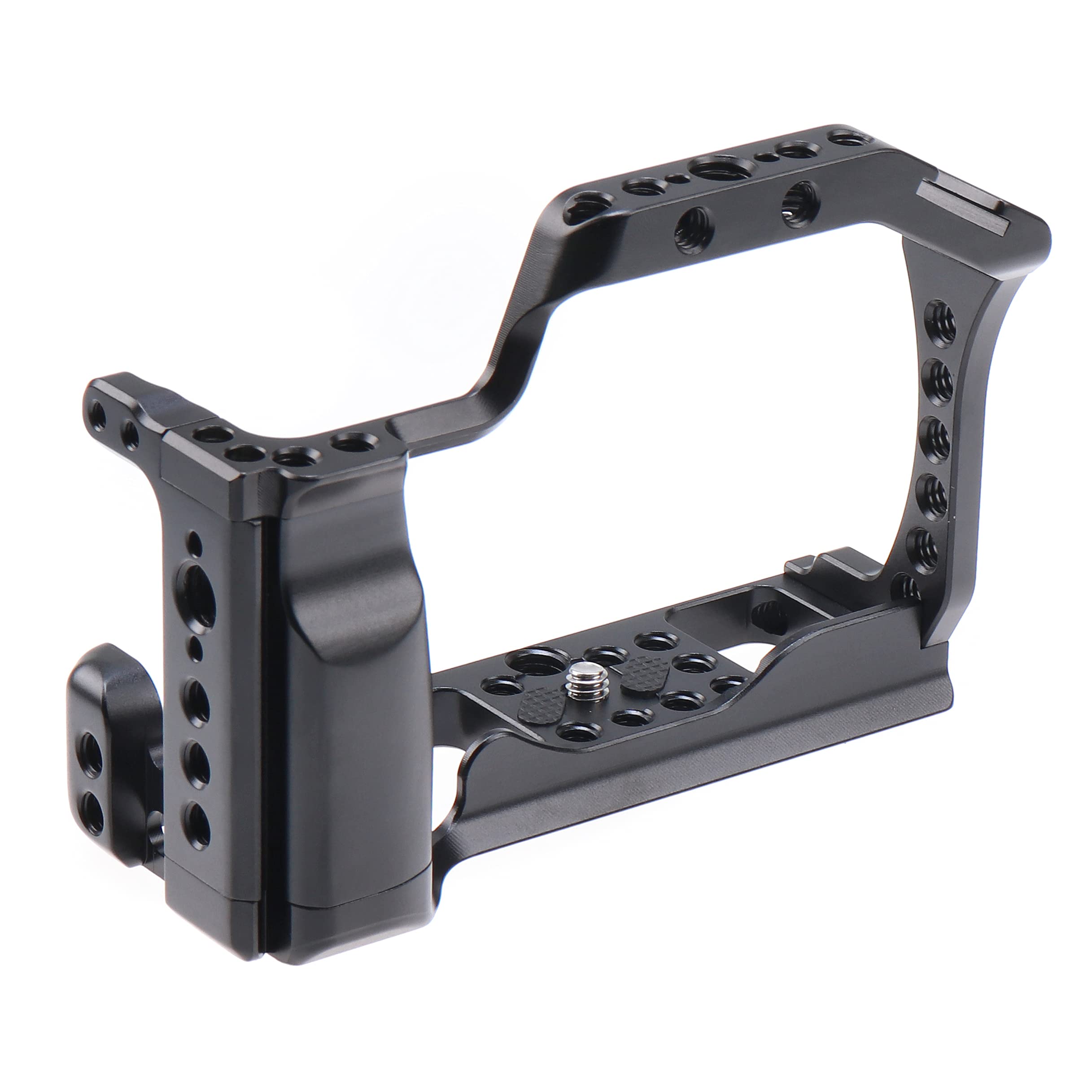 Photo 1 of Hersmay EOS M50 Mark II Camera Cage for Canon EOS M50II M50 M5 Mirrorless Vlogging Camera Kit with Cold Shoe,Handle Locating Holes,Multiple 1/4" 3/8" Screw Holes
