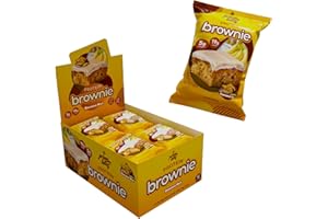Prime Bites Protein Brownie from Alpha Prime Supplements | High Protein, Collagen Fortified Low Sugar Treat | Delicious Snack | 12 Bars per Box (Banana Nut)