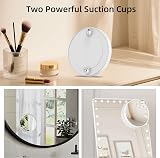 FUNT0UCH Travel Magnifying Mirror Set 10X/20X 4.1in White 2PCS Suction Cups view 5