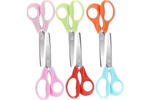 SLEMOON 5" Scissors for Kids,Blunt Tip Safety Toddler Child Scissors,Soft Handle Right Handed Use, Student Scissors for Craft, Classroom, Child, Toddler, Assorted Colors