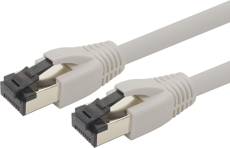 1aTTack.de Cat 8 Network Cable 0.5m Gray 2000 MHz 40 Gbit s LSZH Ethernet Patch
