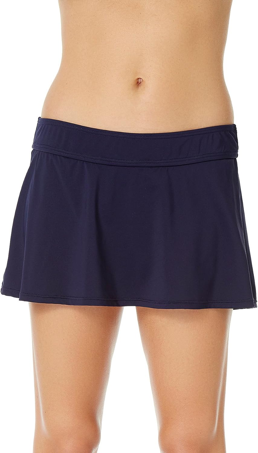 navy swim skirt