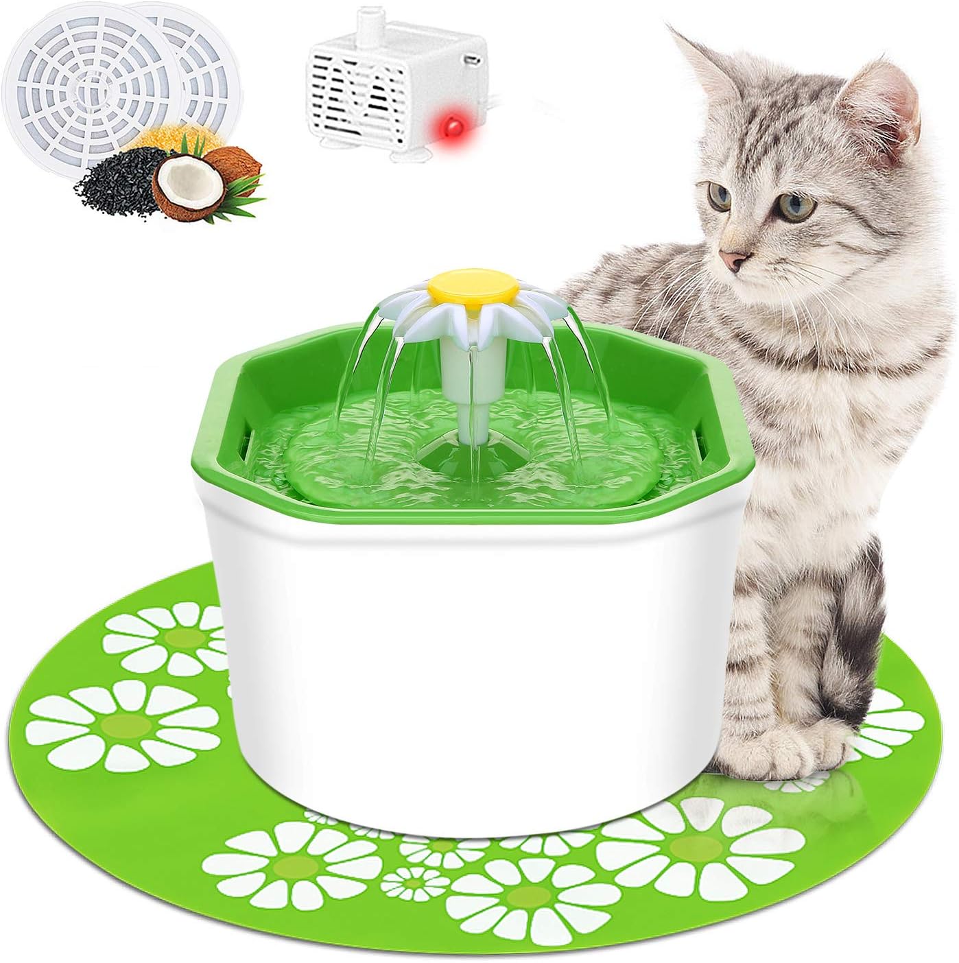 cat dog water fountain