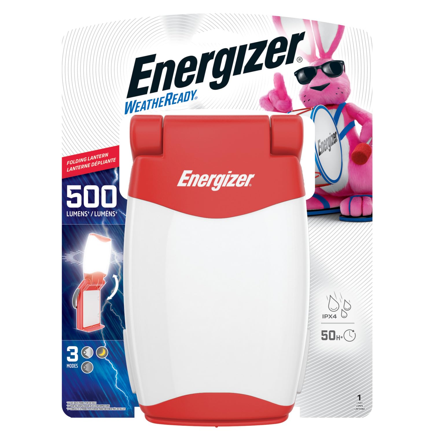 Energizer All-Weather LED Lantern, IPX4 Water Resistant, Bright and Durable Camping Lantern - Compact Emergency Light