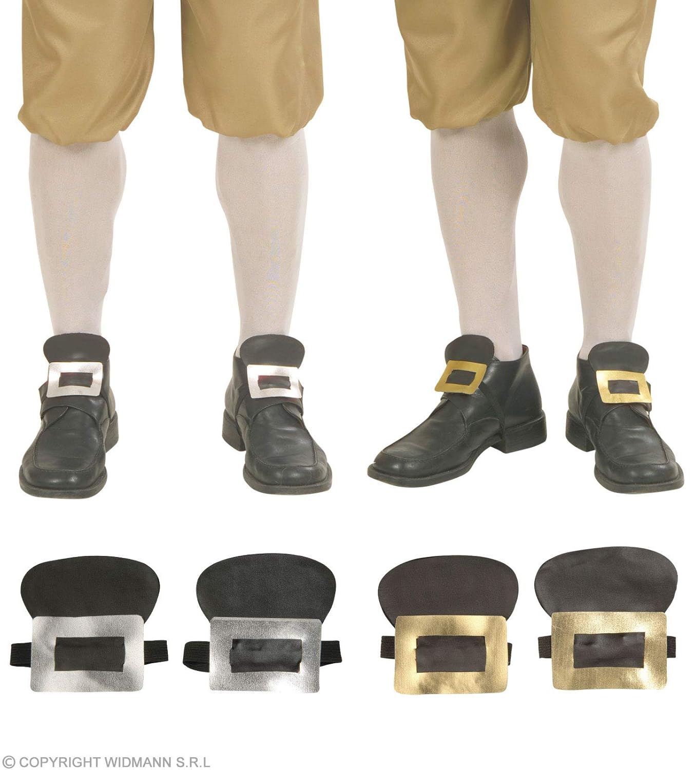 Shoe Buckles Leatherlook Gold Or Silver Accessory For