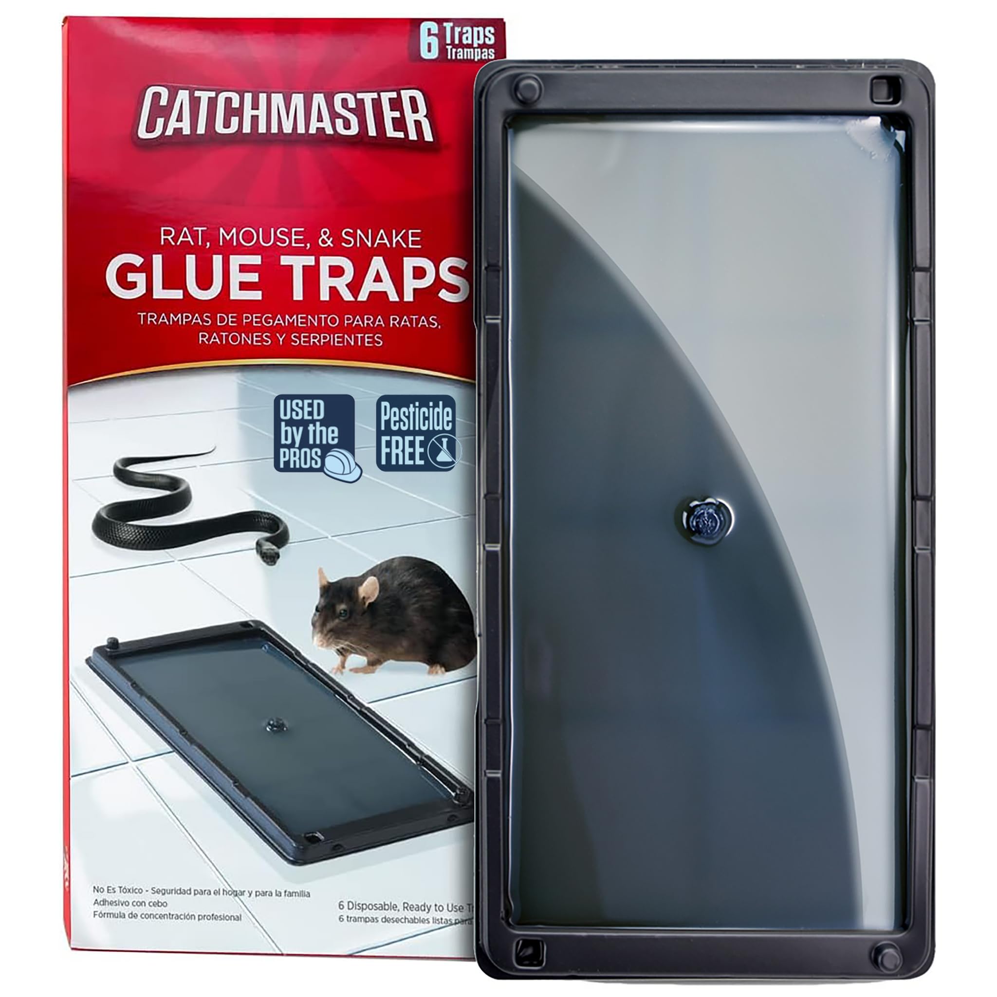 Catchmaster Rat, Snake and Mouse Traps 6Pk, Large