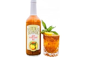 NATURAL BLONDE BLOODY MARY MIX Natural Blonde Spicy Golden Bloody Mary Mix - All-Natural Cocktail Mixer with Hand-Picked Golden Tomatoes - Low Sodium, Low Calorie, Gluten Free - 25 Fl Oz (1 Pack)