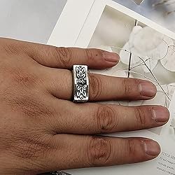 INENIMARTJ Men'S Skull Ring Unique Biker Rider