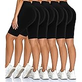 Diu Life 5 Pack High Waist Biker Shorts for Women - Buttery Soft 8" Womens Shorts for Workout, Yoga, Athletic