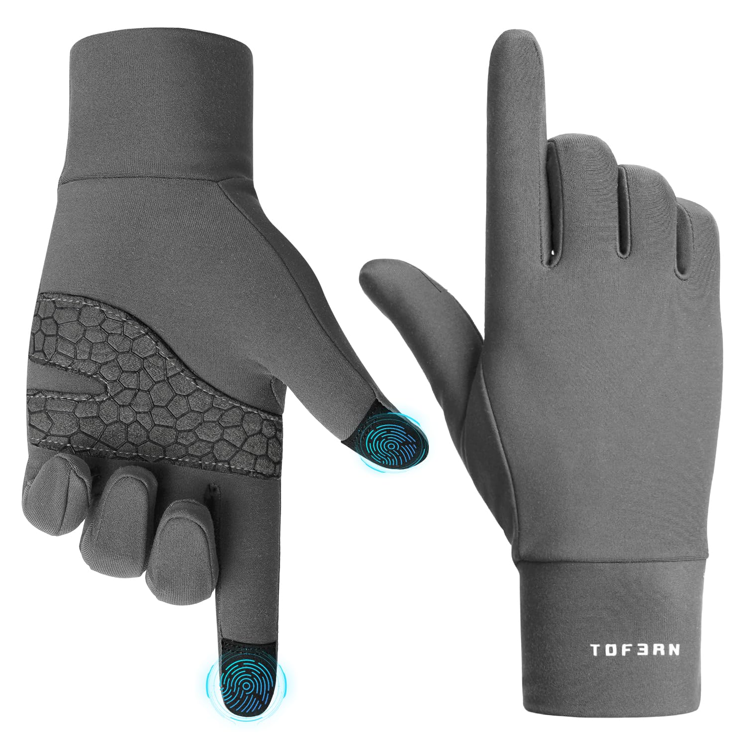 Tofern Winter Gloves Thermal Gloves Touch Screen Glove Running Warm Liner Gloves Anti-slip for Men Women Sport Walking Riding Driving Cycling