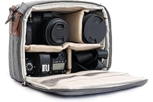 C Coiro Camera Bag Insert for Digital DSLR SLR, Protection Mirrorless Case and Camera Lens Case, Travel Organizer Insert for 