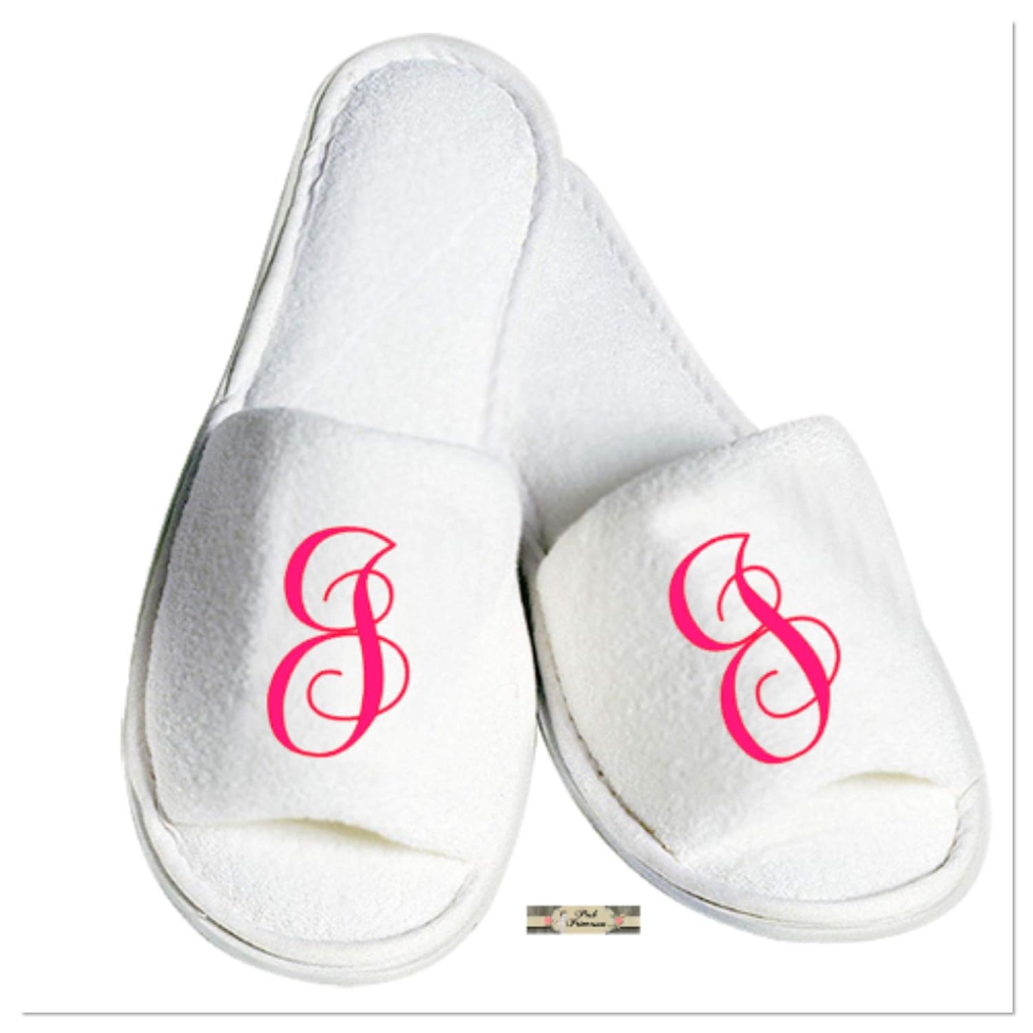 custom monogram slippers