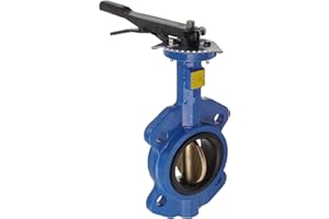 Dixon BBFVW300 Ductile Iron Wafer Style Butterfly Valve with Aluminum Bronze Disc and Buna-N liner, 3" Size, 200 psi Pressure