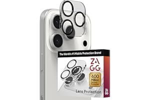 ZAGG Glass Elite iPhone Camera Lens Protector for iPhone 17 Pro Max / 17 Pro - Camera Frame, Maximum Impact & Scratch Protection, Anti-Reflective Technology, Smudge-Resistant, Precise Fit