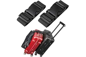 LEFVNPETS Add A Bag Luggage Straps, 1.96 in W x1.64 ft L, 2-Pack