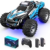 Remote Control Car for boys, 1:16 Scale All Terrain RC Cars,High Speed 25Km/h Fast Car with Colorful Led Light and spray, 2x1300mAh Rechargeable Battery RC Truck, Toy Car Gift for Teen Boys Girl Kids
