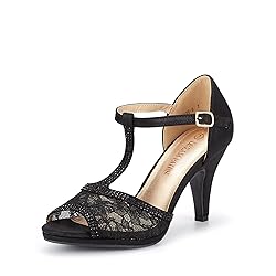 DREAM PAIRS Women's Amore_2 Black Fashion Stilettos
