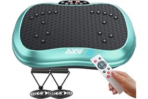 AXV Vibration Plate Exercise Machine Whole Body Workout Portable Mini Vibrate Fitness Platform Lymphatic Drainage Machine for Weight Loss Shaping Toning Wellness Home Gyms Workout (Mini)
