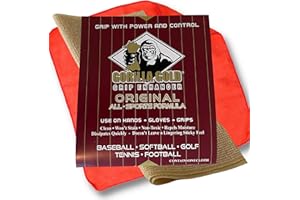 COVEY SPORTS Gorilla Gold Tacky Towel Grip Enhancer All-Sport - (Multi-Packs) - Sweaty Hands Tacky Cloth Grip Enhancement for Softball, Golf, Baseball, Tennis & More, Bundled with Covey Cloth (3 Tacky Towels)