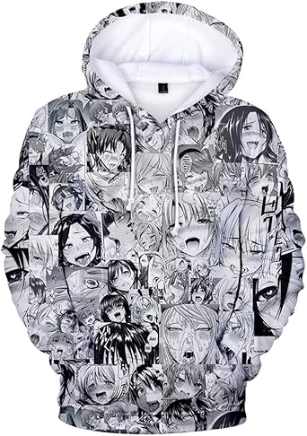 anime face hoodie