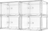 Vtopmart 4 Pack Large Stackable Storage Drawers Clear Acrylic Organizers